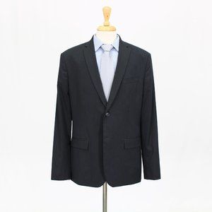 Calvin Klein 44R Gray HB 2-Button Sport Coat Blazer Jacket B247